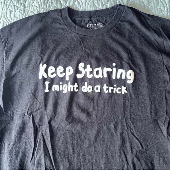 Keep Staring I Might Do A Trick Graphic Tee - Black - Picture 2 of 5